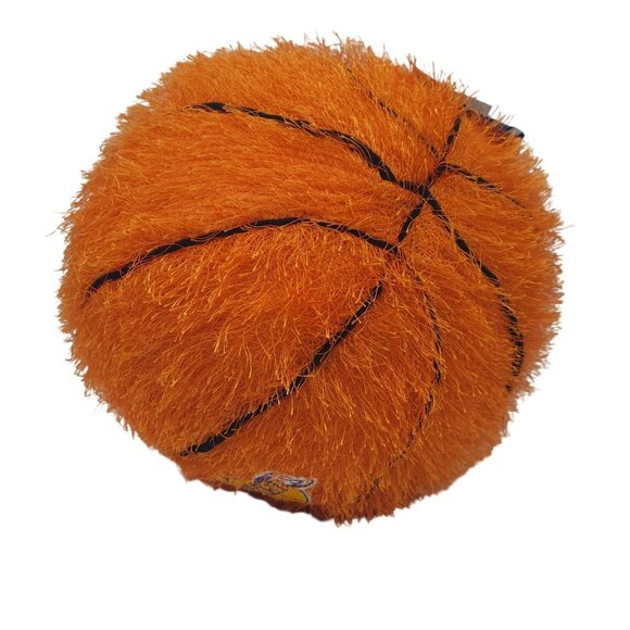 Los Angeles Lakers Plush Basketball Orange Bouncy Vintage Collectible Toy - Picture 3 of 5